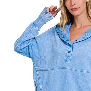 Multi Color <b>Women</b> Acid Wash Hoodie <b>For</b> Sale Quick Dry Fabric Online Best Sale Hoodie Anti-pilling breathable <b>hoodies</b> <b>for</b> woman - Product Image 5