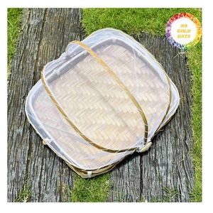 ตะกร้าสานแบนไม้ไผ่ ยี่ห้อ 99 โกลด์ ดาต้า แบรนด์ ของแท้ งานแฮนด์เมดหลากหลายแบบ - Product Image 5