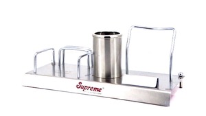 Organizador de escritorio de acero inoxidable 4 en 1 de proveedor indio para organizar bolígrafos o blocs de notas disponibles a precio de fábrica - Product Image 4