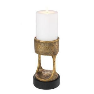 Home Decoration Metal Candle Holder Candle Stand for Lighting and <b>Set</b> Stylish Antique Finish Decorative Candle Jar Holder - Product Image 2