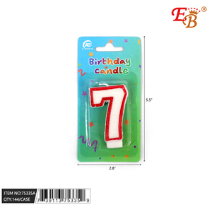 NO.7 Handmade 5.5\" Birthday <b>Candle</b> 144PCS/CS for Parties Home Decor New Year <b>Easter</b> Ramadan Diwali Christmas Wax Decorative Box - Product Image 1