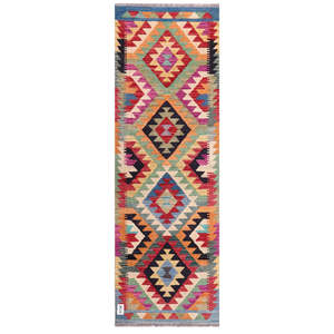 Alfombra Kilim de Maimana, Afganistán, 199 x 66 cm, Alfombras y Juegos de Alfombras - Product Image 1