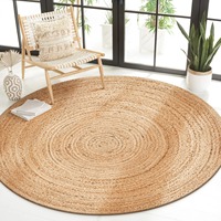 Tapis rond en jute tressé classique Tapis réversible tressé à la main Tapis Extra Large à bas prix Produit en vrac