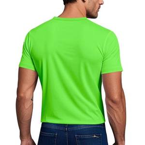 T-shirts pour hommes 100% coton tricoté, coupe classique, décontracté, couleur unie, été, col en V, manches courtes, respirant, séchage rapide - Product Image 3