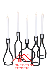 <b>Black</b> Finished for Table Top Decoration & Dinner Table Decor Elevated Design Nested Design Iron Wire t Light Candle <b>Holder</b> - Product Image 5