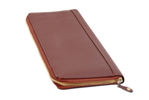 Estuche de viaje de cuero genuino de gran capacidad, estuche con cierre de cremallera, Color marrón, venta al por mayor - Product Image 3