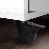 Emuca Juego de 4 Ruedas para Muebles Negras de 50 mm de Diámetro, Plástico y Acero con Placa de Montaje, Modelo España 2008917