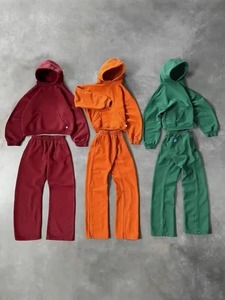 Hoodie surdimensionné court personnalisé pour homme en molleton épais – Coupe ample, logo et couleur personnalisés, service OEM - Product Image 2