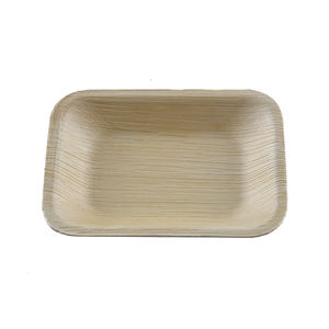 100% platos rectangulares desechables de hoja de palma biodegradables naturales en diferentes tamaños y formas para bodas - Product Image 4