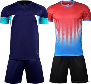 Camisetas de fútbol de equipo de fútbol de entrenamiento con logotipo personalizado, uniformes de fútbol de tasa de fábrica personalizados para unisex - Product Image 2