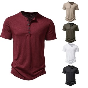 Autumn <b>Henley</b> Collar T <b>Shirt</b> <b>Men</b> Casual Solid Color Long Sleeve T <b>Shirt</b> for <b>Men</b> High Quality 100% Cotton Fashion <b>Mens</b> T <b>Shirts</b> - Product Image 5