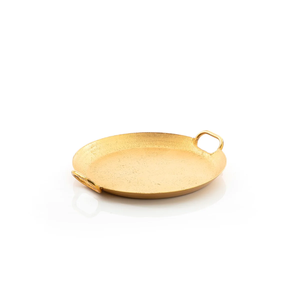 Juego de tres Bandejas para servir con forma rectangular, bandeja decorativa para servir comida de mesa de restaurante de Metal con mango de madera - Product Image 3