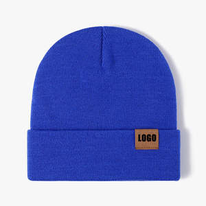 ABALD INDUSTRY Unisex Solid Pattern Thick Fleece Lined Polyester/Cotton <b>Winter</b> Beanie for Casual & Outdoor Use - Product Image 1