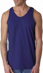 Camiseta sin mangas de algodón de moda de alta calidad para hombre, informal, antibolitas, transpirable, de punto, con patrón sólido, estampado de transferencia de calor para - Product Image 3