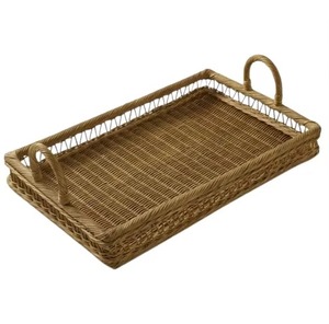 Handmade Oval Rattan <b>Tray</b> for <b>Office</b> Pantry Cafeteria Restaurant Catering Use Serving Snacks Tea Coffee and Event Essentials - Product Image 3