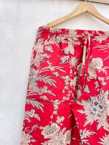 Ensemble de pyjama en coton respirant pour femmes grande taille, imprimé à la main en Inde, décontracté pour l'été, coupe ajustée - Product Image 5