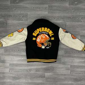 Vestes d'université personnalisées veste Letterman en soie brodée Throwback Starter pour hommes - Product Image 5