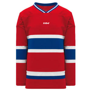 Maillot de hockey sur glace unisexe personnalisé double face, logo personnalisé en usine, haute qualité, 100% polyester, imprimé et brodé pour équipe - Product Image 1