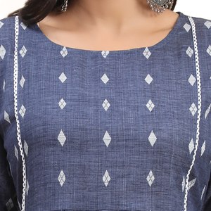 Hauts tuniques élégants en coton et lin de qualité supérieure pour les femmes Protection solaire Matériaux recyclés Motifs de fil à tisser colorés pour l'été - Product Image 5