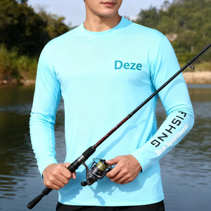 Camisa de Pesca de Alto Rendimiento, Multicolor, Manga Larga, Protección UV, Secado Rápido, para Deportes de Pesca al Aire Libre - Product Image 1