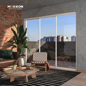 Porte coulissante en verre trempé à cadre mince avec système d'ouverture lisse pour salon et jardin - Product Image 6