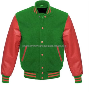 Chaqueta Universitaria de Béisbol Personalizada de Alta Calidad para Hombre, Chaqueta Bomber de Invierno con Mangas de Cuero y Lana, Resistente al Viento, con Calefacción, Servicio OEM - Product Image 2