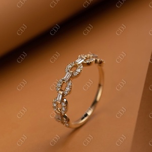 Anillo de oro blanco de 18K para niña, joyería de alta calidad, estilo Simple y elegante, anillo de compromiso de diamante cultivado en laboratorio - Product Image 3