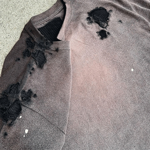 เสื้อยืดผ้าฝ้าย100% สีดำสำหรับผู้ชายเสื้อยืดแขนสั้นทรงหลวมพิมพ์ลายเสื้อยืดซักความเป็นกรดแบบฮิปฮอประบายติดโลโก้ได้ตามต้องการ - Product Image 4