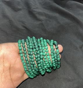 Pulsera de cristal de malaquita verde Natural de 6mm de alta calidad, colgante de ágata Soha elástico estirable, piedra de energía, mascota de piedras preciosas - Product Image 5