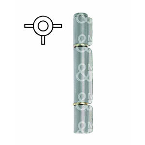 3-WING <b>HINGE</b> with removable <b>pin</b>, polished steel - Product Image 1