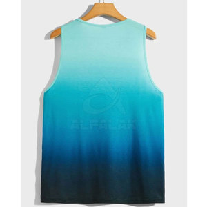 Camiseta sin mangas de entrenamiento para hombre de talla grande hecha a medida, ropa de gimnasio tejida transpirable, camiseta sin mangas informal de talla grande para hombre - Product Image 2