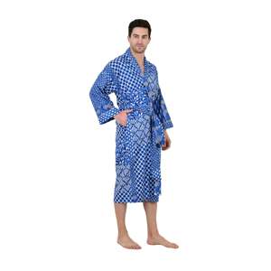 Peignoir Kimono Léger 100% Coton pour Homme avec Poches, Long et Confortable pour Spa, Resort, Plage, Taille Unique - Product Image 6