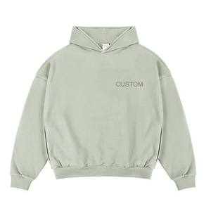 เสื้อฮู้ดดี้ทรงหลวมแบบดรอปโชว์เดอร์ ผ้าฝ้าย 100% น้ำหนัก 350/400 กรัม สกรีนโลโก้ได้ ทรงครอป ทรงบ็อกซี่ สำหรับผู้ชาย - Product Image 1