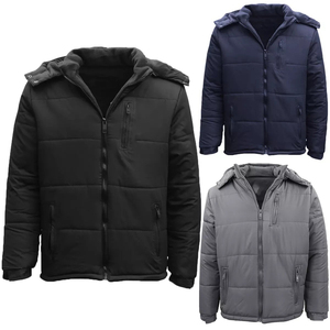 Nouveau modèle Vente en gros Veste matelassée personnalisée Veste matelassée pour homme avec capuche respirante Veste matelassée blanche pour homme - Product Image 5