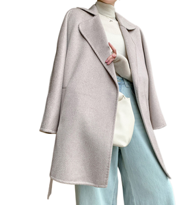 Giacca Corta in Puro Cashmere Traspirante a Doppia Faccia per <span class=keywords><strong>Donna</strong></span>, Produzione Personalizzata, Spalle Scivolate, <span class=keywords><strong>Cintura</strong></span>, Risvolto a Tacca - Product Image 4