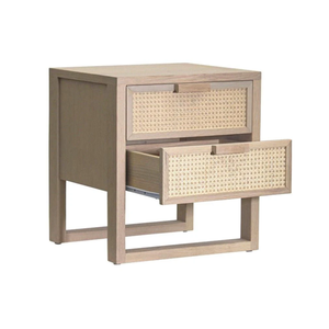 Wholesale Handmade Natural Wooden Cane <b>Storage</b> <b>Drawers</b> Farmhouse Bedside Lamp Bedroom Furniture From Vietnam - Product Image 2