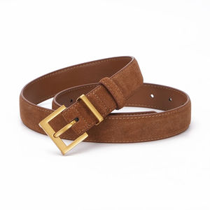 Ceinture en cuir de peau de vache marron de haute qualité avec boucle en alliage au meilleur prix - Product Image 4