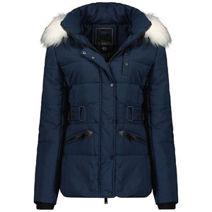 Veste parka imperméable thermique pour femme, capuche avec fourrure, fermeture éclair personnalisable, logo, veste d'hiver, prix de gros, OEM - Product Image 4