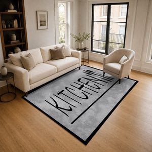 Tapis RUGS DEPOT LXDP-0746, vente en gros, gris anthracite, kilim ethnique, imprimé numériquement, lavable en machine, tapis en chenille, antidérapant - Product Image 2