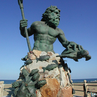 Décoration de jardin extérieur métal bronze antique statue de poseidon grec à vendre