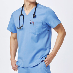 Uniformes médicos de alta calidad de spandex, rayón y poliéster para hombres, conjuntos de uniformes para médicos, enfermeros y clínicas. - Product Image 5