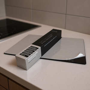 Protecteur de plaque à induction Vetrosecurit Clear 288 Igenio 80x52cm compatible avec toutes les plaques à induction - Product Image 3