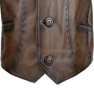 Gilet en cuir chaud d'hiver respirant vêtements décontractés gilet en cuir léger pour hommes à prix raisonnable - Product Image 5