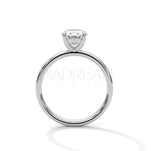 Anillo de compromiso de Plata de Ley 925 de lujo Estilo clásico Corte princesa Diamante cultivado original Leb con diseño elegante - Product Image 5