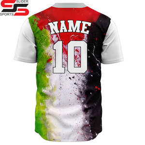 Premium Baseball Jersey Green and Black 100% Polyester Baseball Jersey for Team Uniforms - Product Image 4