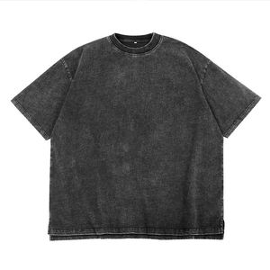 Camiseta de Alta Calidad, Estilo Deportivo, Algodón, Lavado Ácido, Manga Corta, Oversize, Estilo Retro, Lavado Mineral, Estilo Vintage - Product Image 6