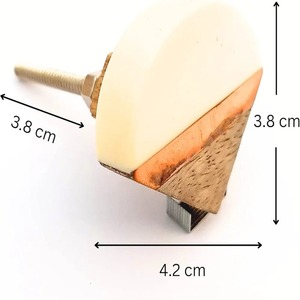 Boutons indiens en céramique résine Dacor (lot de 6) Multi 3*3*3 cm Style asiatique pour armoire tiroir commode pour salon chambre - Product Image 5