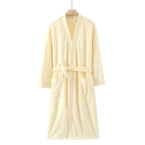 Alta calidad 100% algodón verano primavera baño Hotel bata de dormir colores brillantes buena calidad transpirable Albornoz Waffle bata larga - Product Image 3