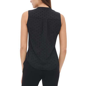 Top da donna Tommy Hilfiger nero a pois con volant, taglia piccola, in chiffon - Product Image 2