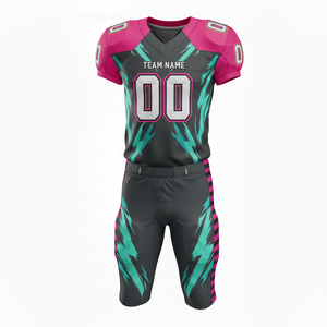 Ensemble de maillot et de pantalon de football américain personnalisé sublimé - Product Image 1